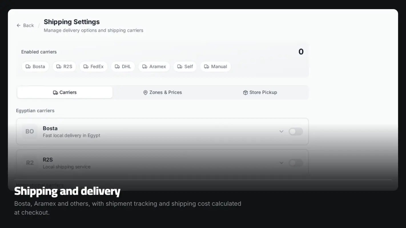 Shipping and delivery