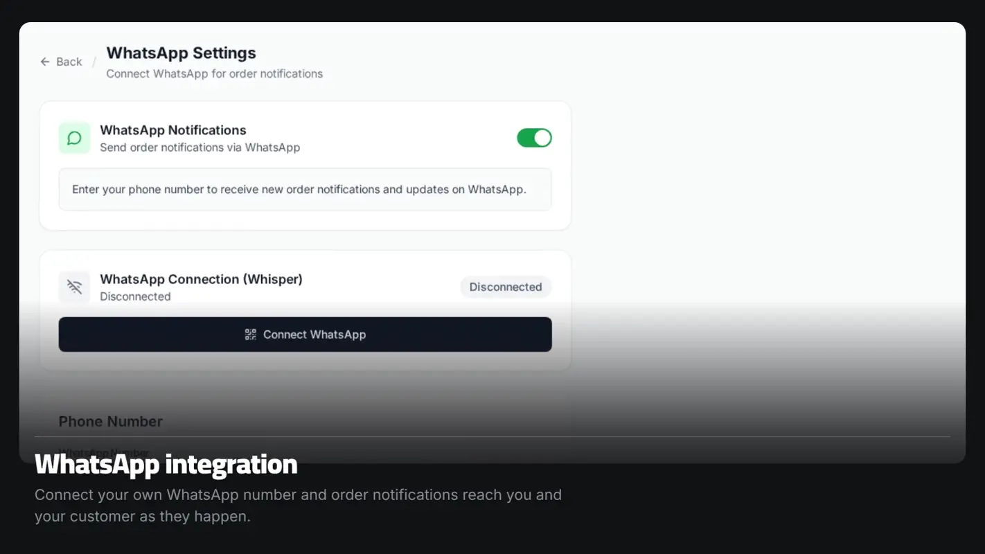 WhatsApp integration